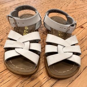 SALTWATER sandals- color WHITE- size 6c- WALKER/TODDLER- gentle wear
